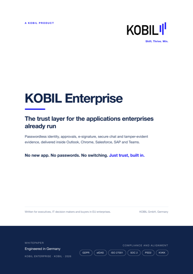 Front cover of the KOBIL Enterprise whitepaper